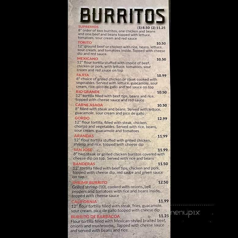 La Hacienda - Boonville, MO menu_pic