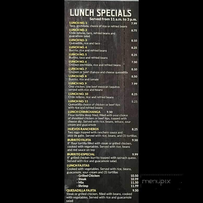 La Hacienda - Boonville, MO menu_pic