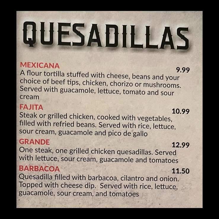 La Hacienda - Boonville, MO menu_pic