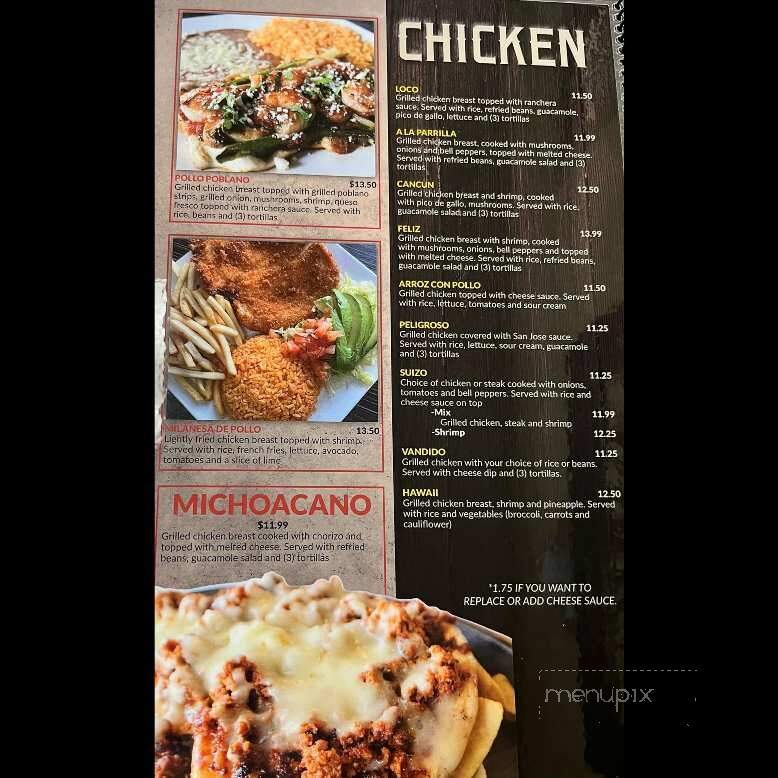 La Hacienda - Boonville, MO menu_pic