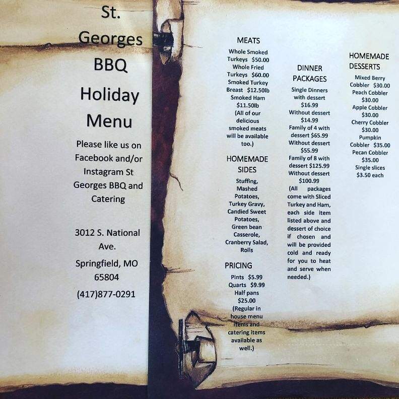 St George's BBQ - Springfield, MO menu_pic