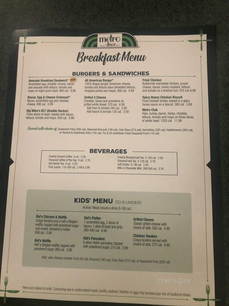 Metro Diner - Mechanicsburg, PA menu_pic