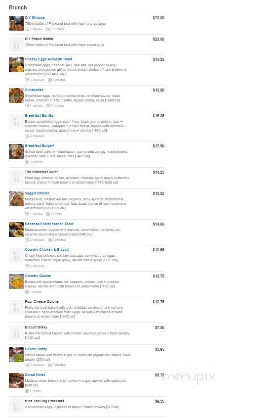 Lazy Dog Restaurant & Bar - Corona, CA menu_pic