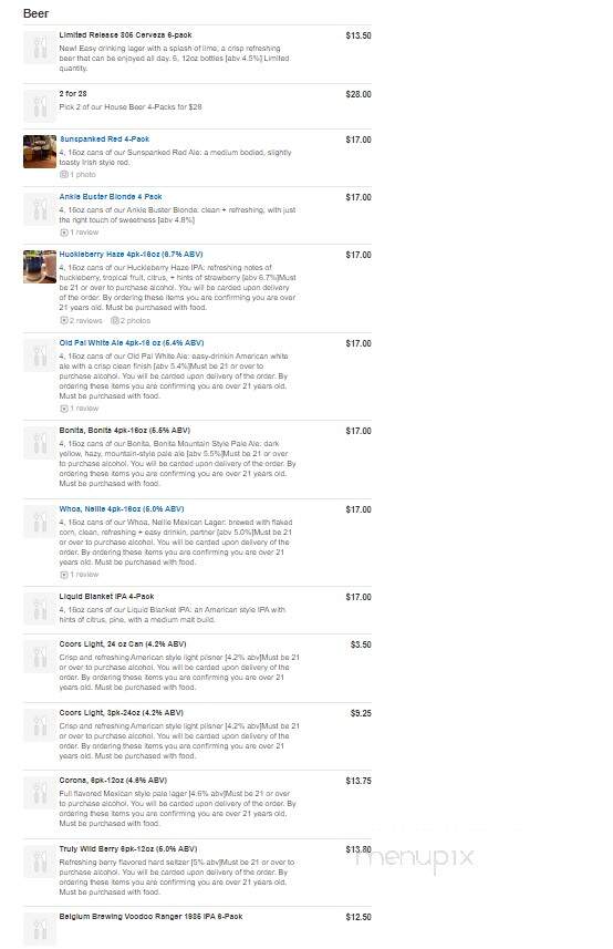 Lazy Dog Restaurant & Bar - Corona, CA menu_pic