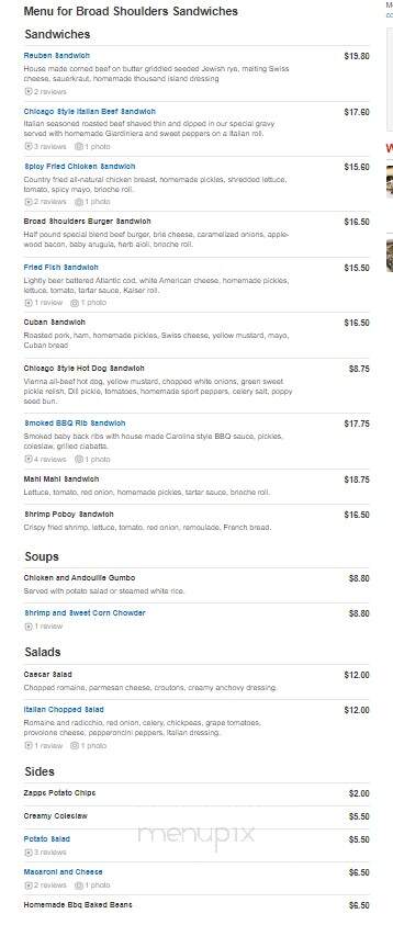 Broad Shoulders Sandwiches - Fort Lauderdale, FL menu_pic