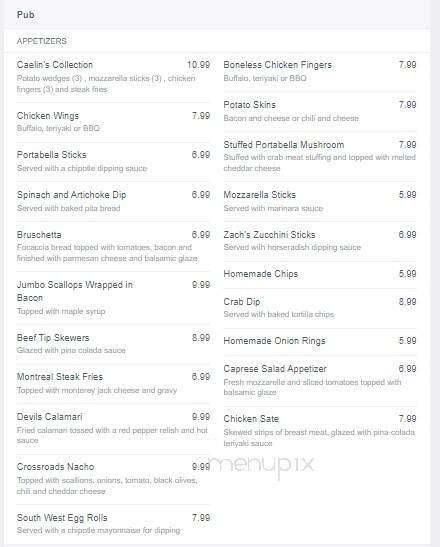 JK Crossroads Restaurant - Templeton, MA menu_pic