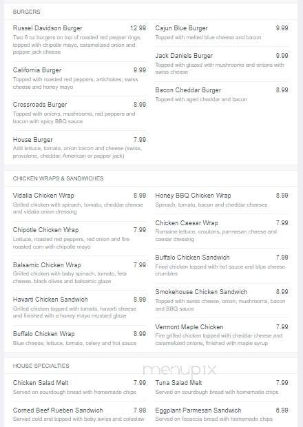 JK Crossroads Restaurant - Templeton, MA menu_pic