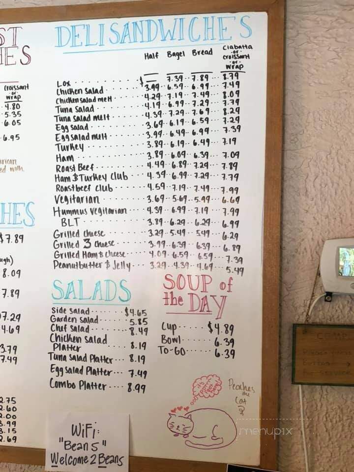 Beans & Bagels - Frederick, MD menu_pic