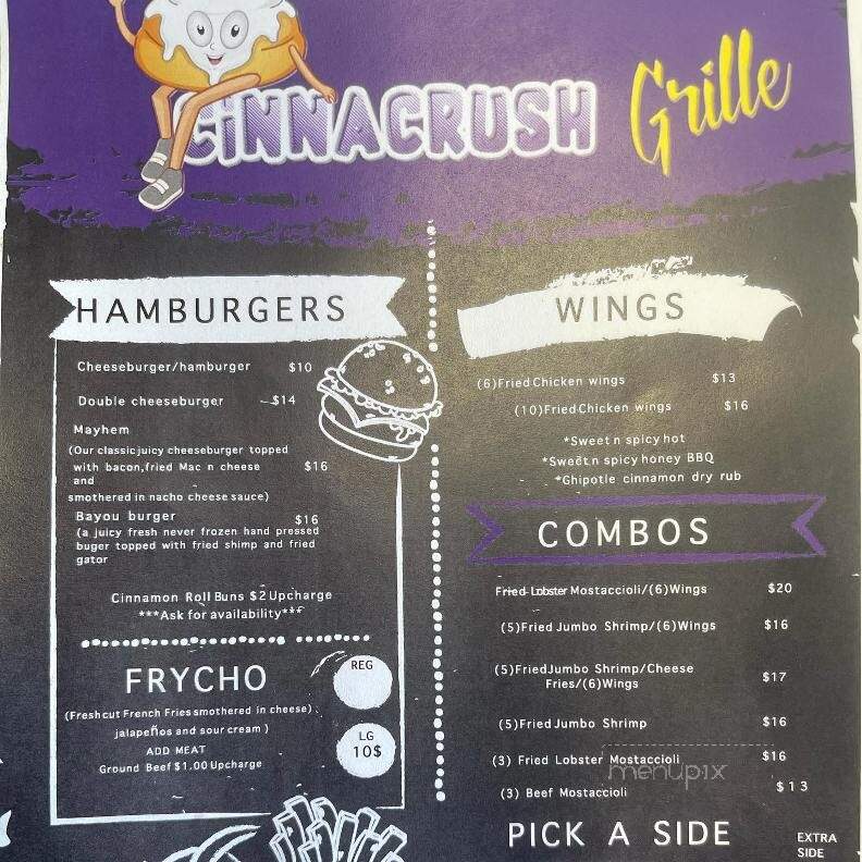 Cinnacrush Grille Food Truck - St Louis, MO menu_pic