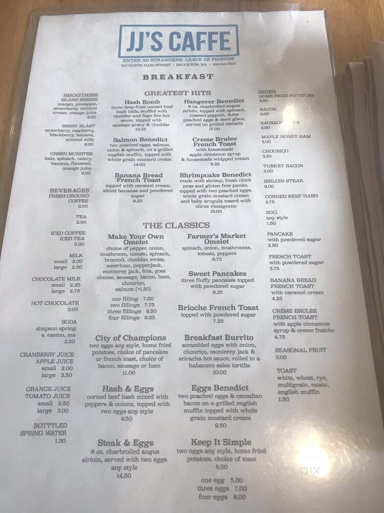 JJ's Caffe - Brockton, MA menu_pic