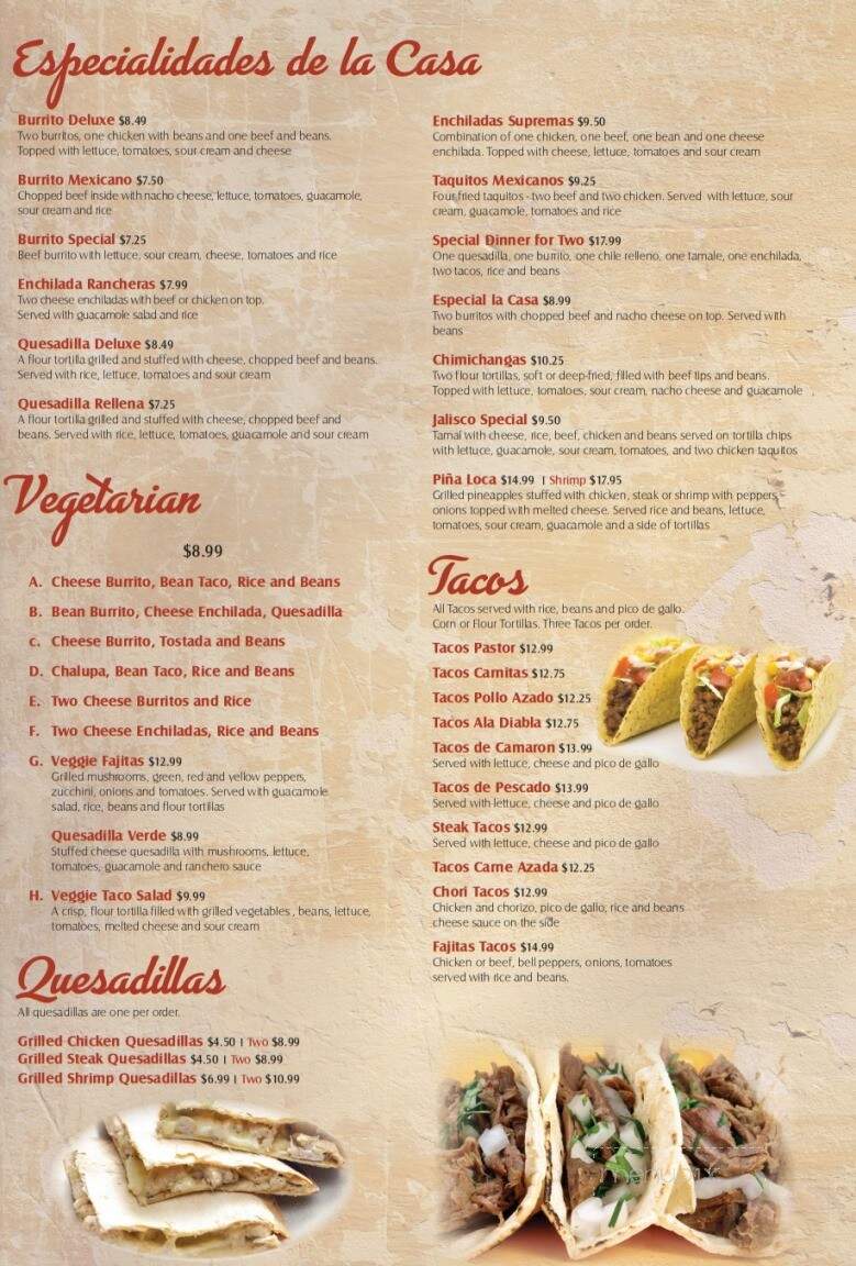 El Gran Puerto - Stuarts Draft, VA menu_pic