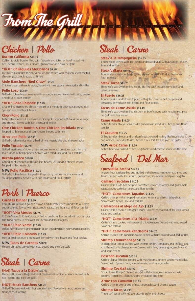 El Gran Puerto - Stuarts Draft, VA menu_pic