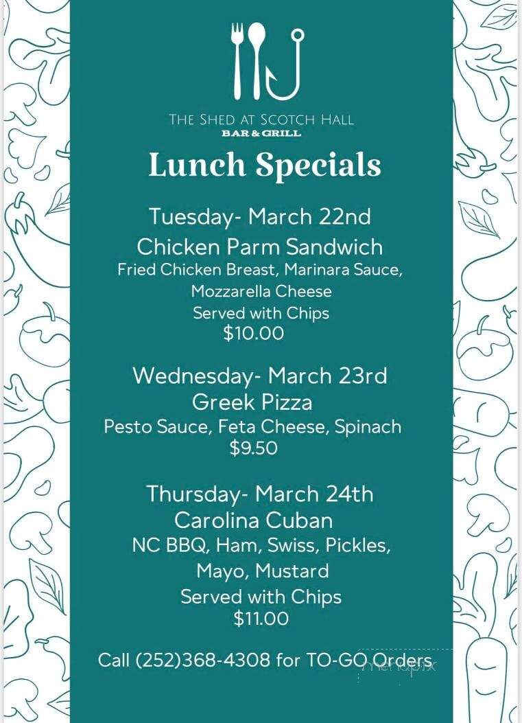 The Shed Bar & Eatery - Merry Hill, NC menu_pic