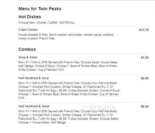 Twin Peaks - Kennesaw, GA menu_pic