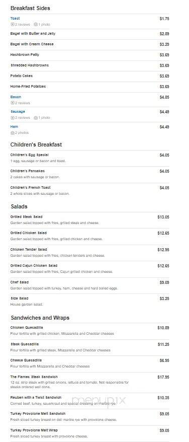 Blue Flame Restaurant - Clairton, PA menu_pic