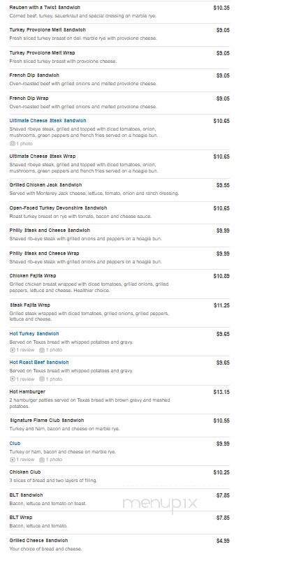 Blue Flame Restaurant - Clairton, PA menu_pic