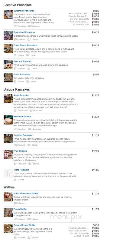 Oak Table Cafe - Sequim, WA menu_pic