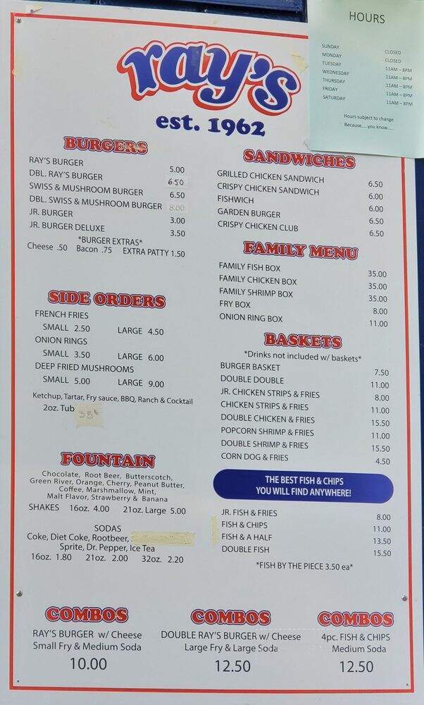 Ray's Drive In - Everett, WA menu_pic