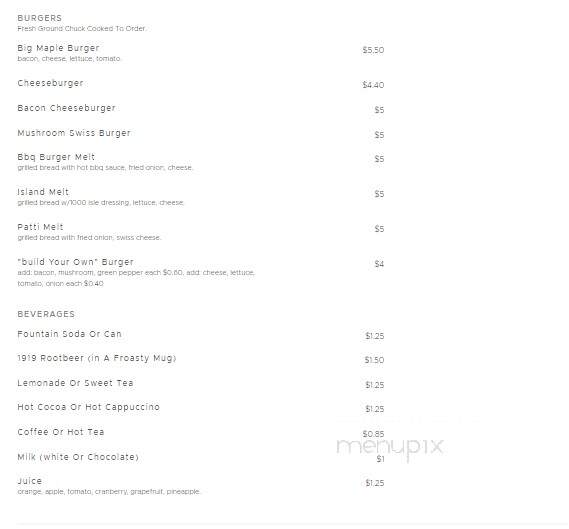 Maple Lounge & Cafe - Eau Claire, WI menu_pic