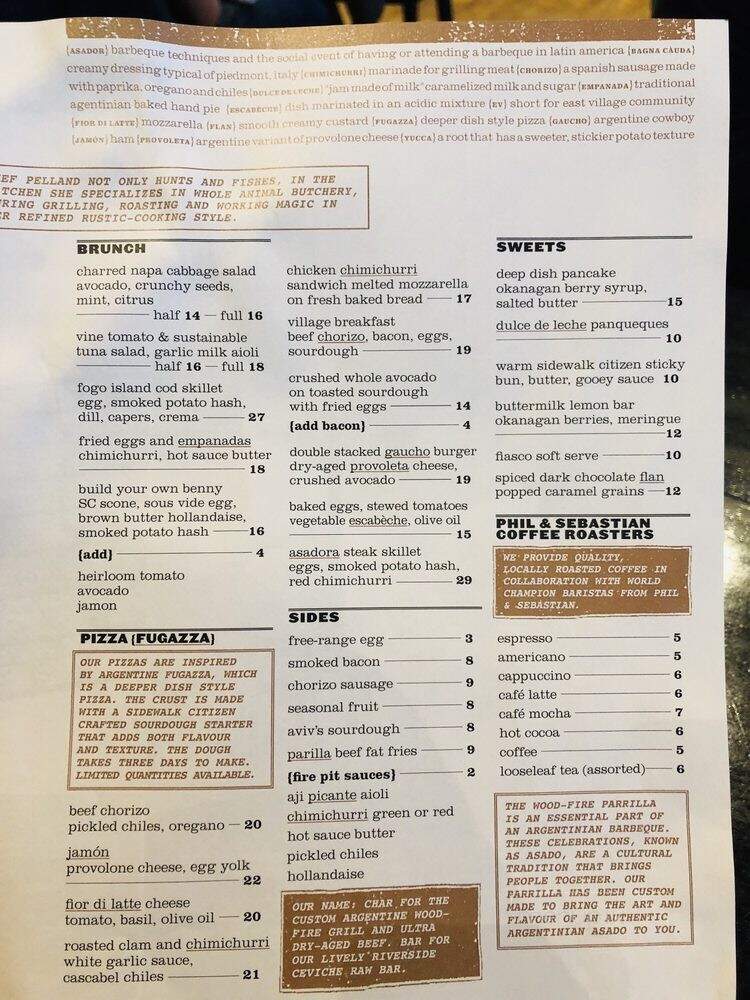 Charbar - Calgary, AB menu_pic