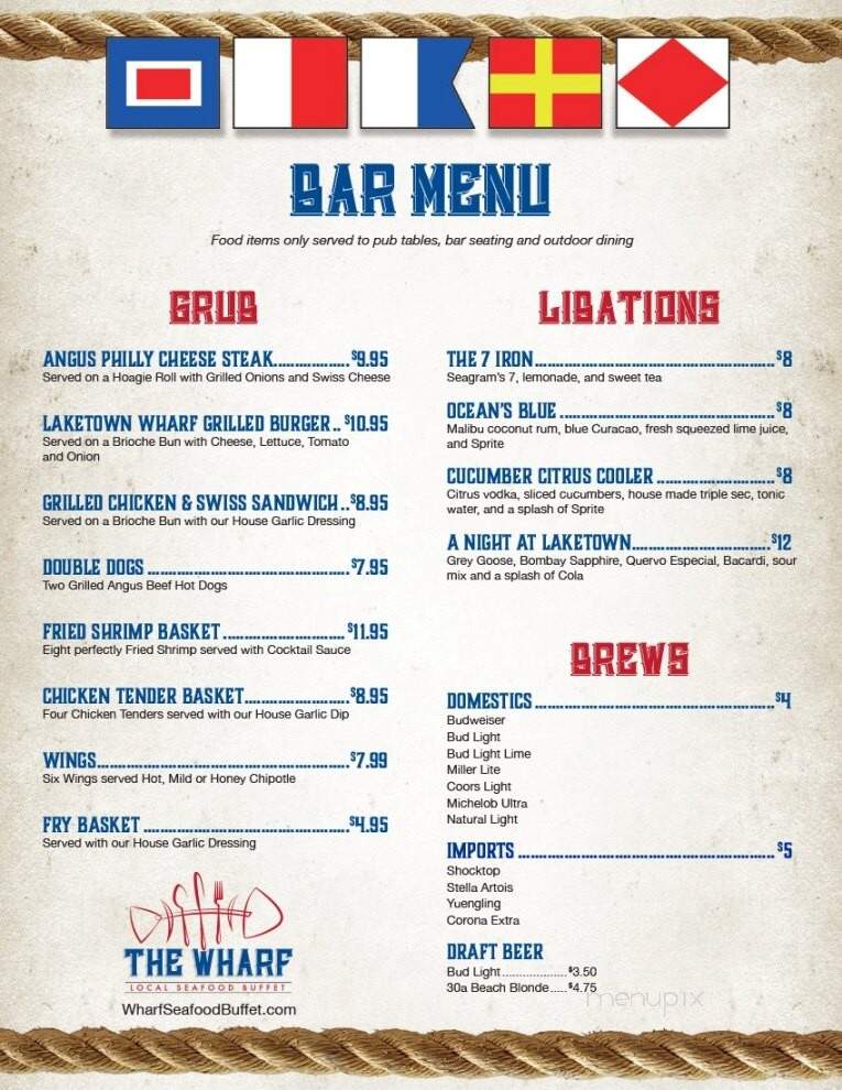 The Wharf Local Seafood Buffet - Panama City Beach, FL menu_pic