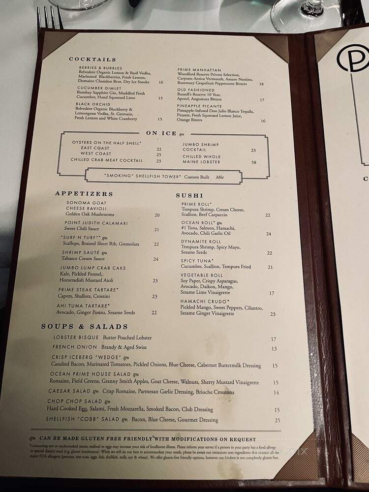 Ocean Prime - Kansas City, MO menu_pic