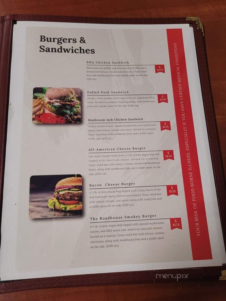Murrieta Roadhouse Grill - Murrieta, CA menu_pic