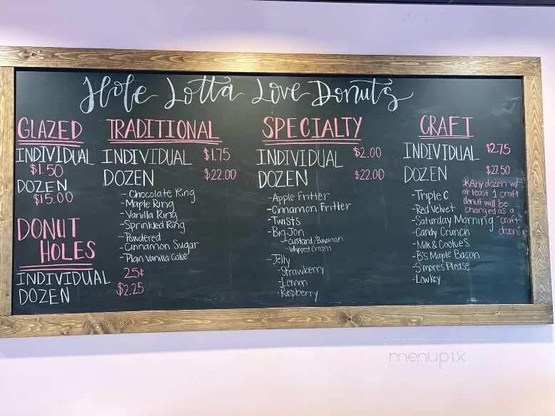 Hole Lotta Love Donuts - Elizabethtown, KY menu_pic
