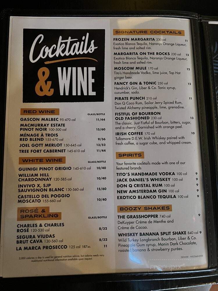 Pandora's Box - Westminster, CO menu_pic