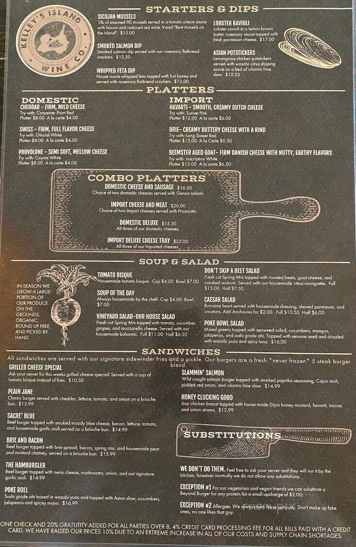 Kelleys Island Wine Co. - Kelleys Island, OH menu_pic