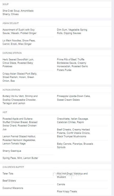 The Restaurant at The Ritz-Carlton, St. Louis - Clayton, MO menu_pic
