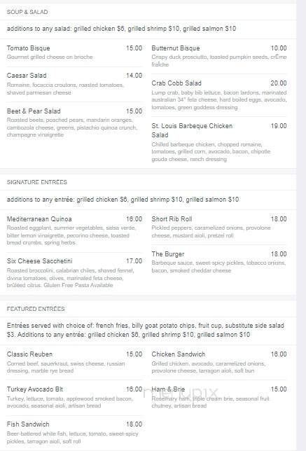 The Restaurant at The Ritz-Carlton, St. Louis - Clayton, MO menu_pic