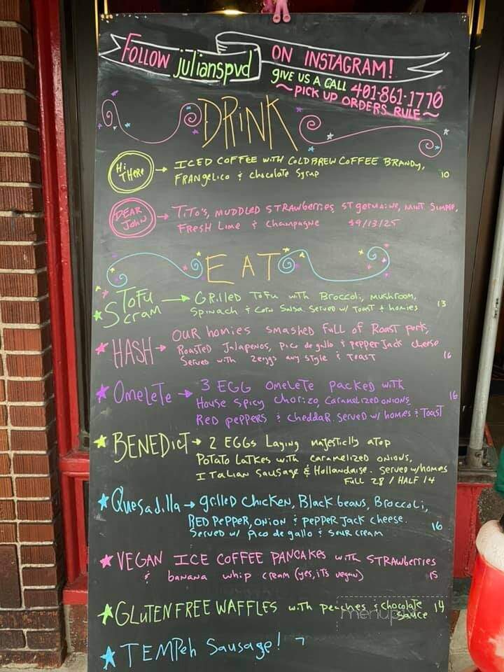 Juliana's - Providence, RI menu_pic