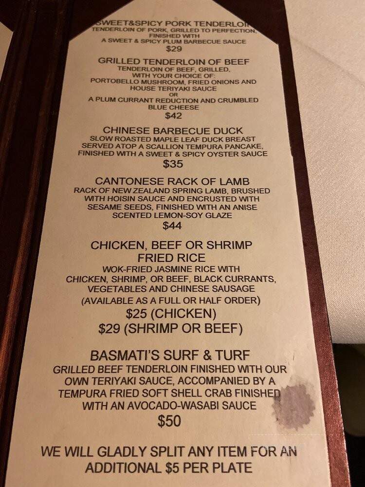 Basmati's Asian Cuisine - Santa Rosa Beach, FL menu_pic