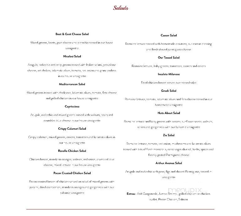Villa Rosano - Boca Raton, FL menu_pic