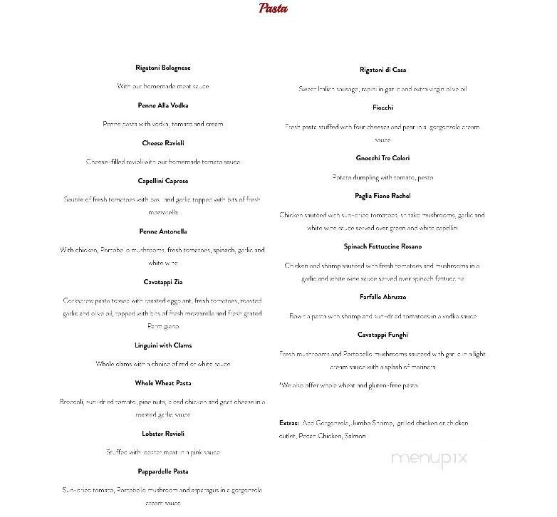 Villa Rosano - Boca Raton, FL menu_pic