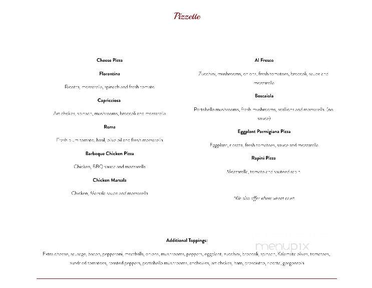 Villa Rosano - Boca Raton, FL menu_pic