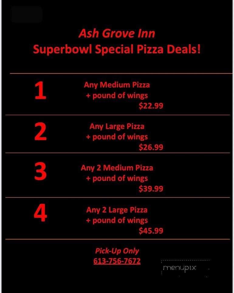 Ash Grove Inn Restaurant & Motel - Barry's Bay, ON menu_pic