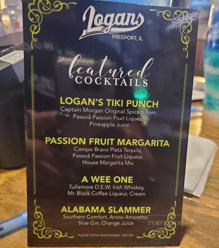 Logan's Bar & Grill - Freeport, IL menu_pic