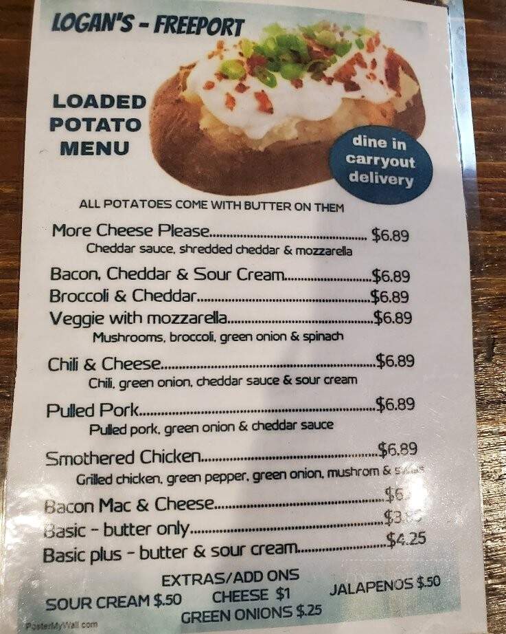 Logan's Bar & Grill - Freeport, IL menu_pic