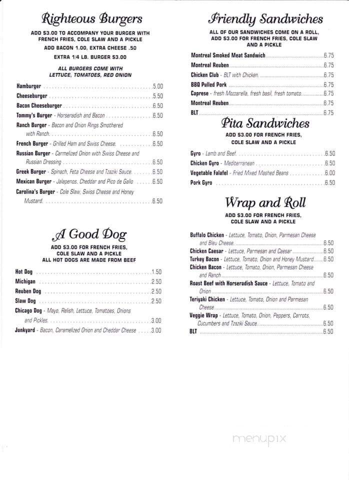Gino's Pizza - Rouses Point, NY menu_pic