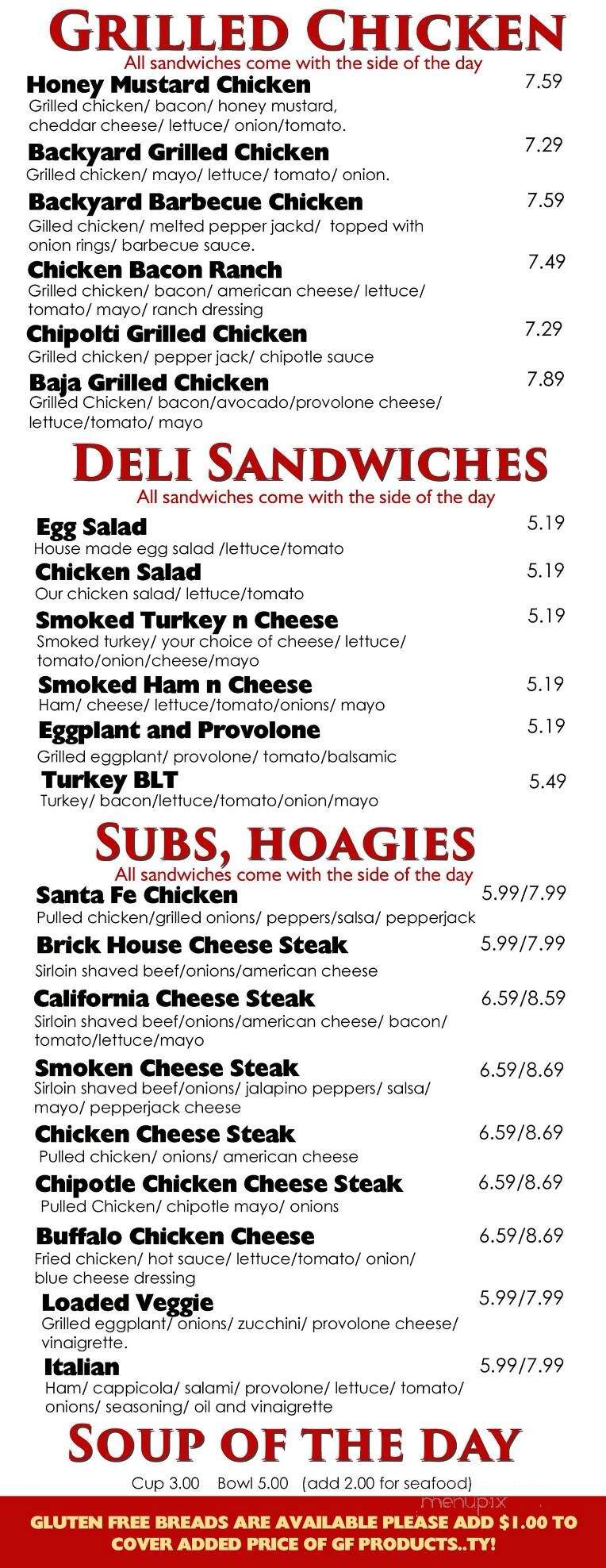 Brick House Cafe - Manheim, PA menu_pic