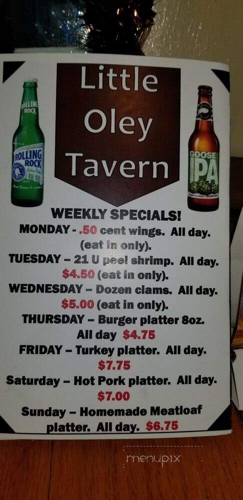 Little Oley Tavern - Boyertown, PA menu_pic