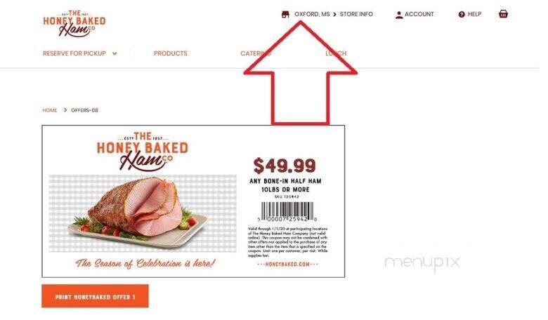 HoneyBaked Ham - Oxford, MS menu_pic