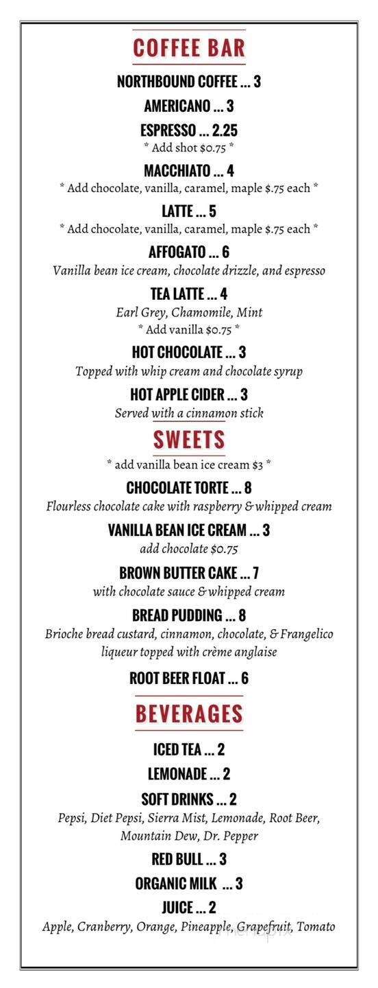 Axe & Rose Public House - McCloud, CA menu_pic