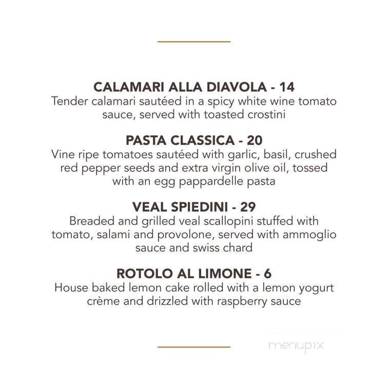 160 Main - Northville, MI menu_pic