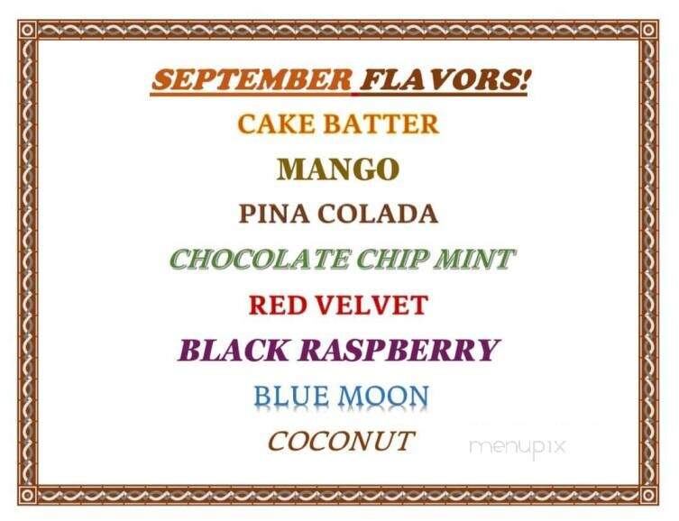Slush By The Park - Ukiah, CA menu_pic
