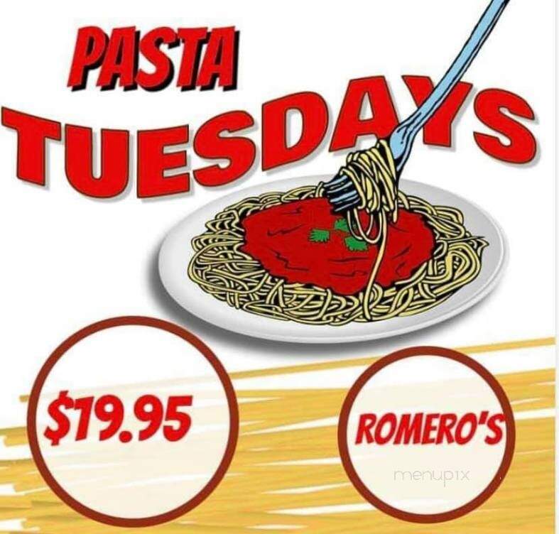 Romero's Tuscany By The Sea Italian Restaurant - Flagler Beach, FL menu_pic