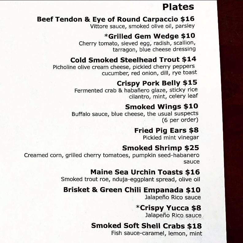 Heritage Smokehouse - Baltimore, MD menu_pic