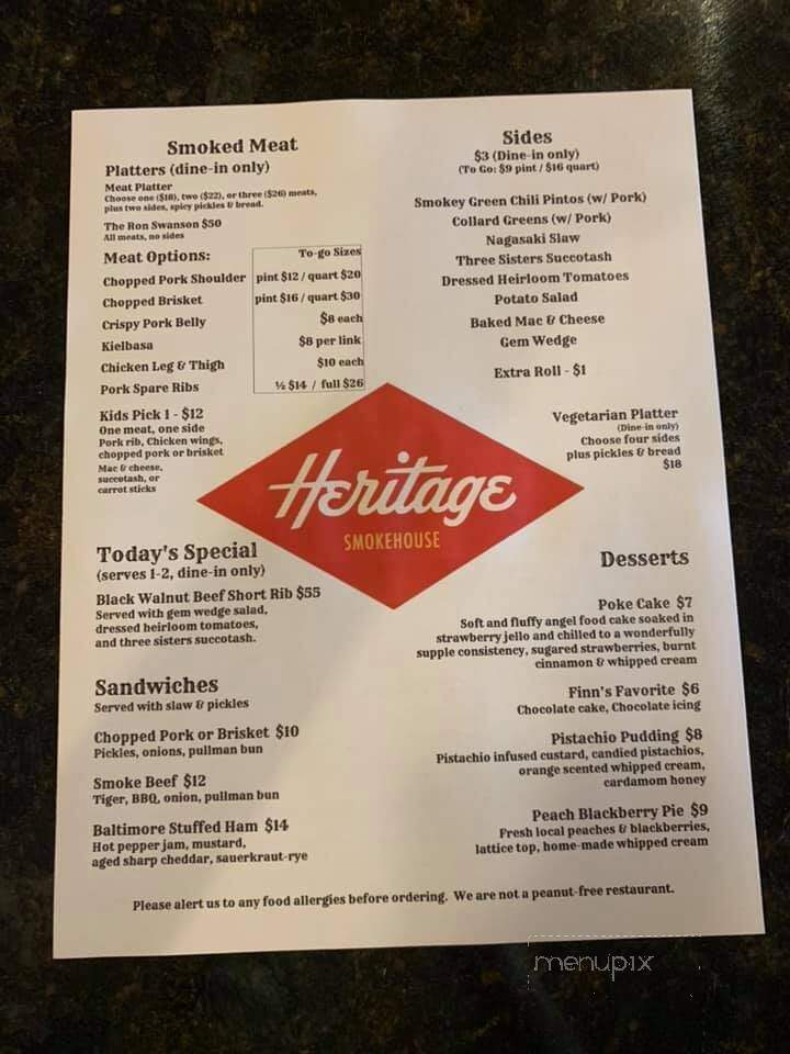 Heritage Smokehouse - Baltimore, MD